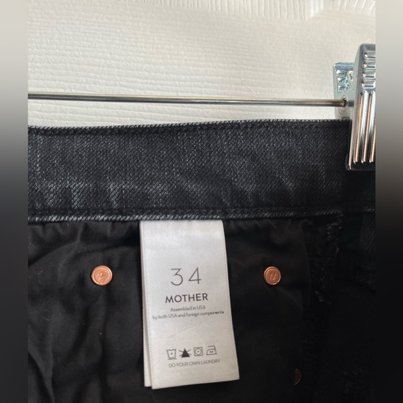 Mother SUPERIOR The Tomcat Ankle On The Fly Solid Wash Black Size 34 Buttonfly - Picture 7 of 8
